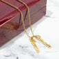 Multi Name Vertical - Personalized Name Necklace - 2 Names / 18K Yellow Gold Finish / Luxury Box - Jewelry