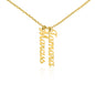 Multi Name Vertical - Personalized Name Necklace - 2 Names / 18K Yellow Gold Finish / Standard Box - Jewelry