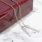 Multi Name Vertical - Personalized Name Necklace - 2 Names / Polished Stainless Steel / Luxury Box - Jewelry