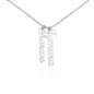 Multi Name Vertical - Personalized Name Necklace - 2 Names / Polished Stainless Steel / Standard Box - Jewelry