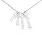 Multi Name Vertical - Personalized Name Necklace - 4 Names / Polished Stainless Steel / Standard Box - Jewelry