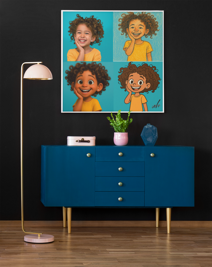 Kids Print 2D-3D Art Wall Sticker - Artwork