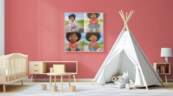 AI Kids Print 2D-3D Art Wall Sticker - Artwork