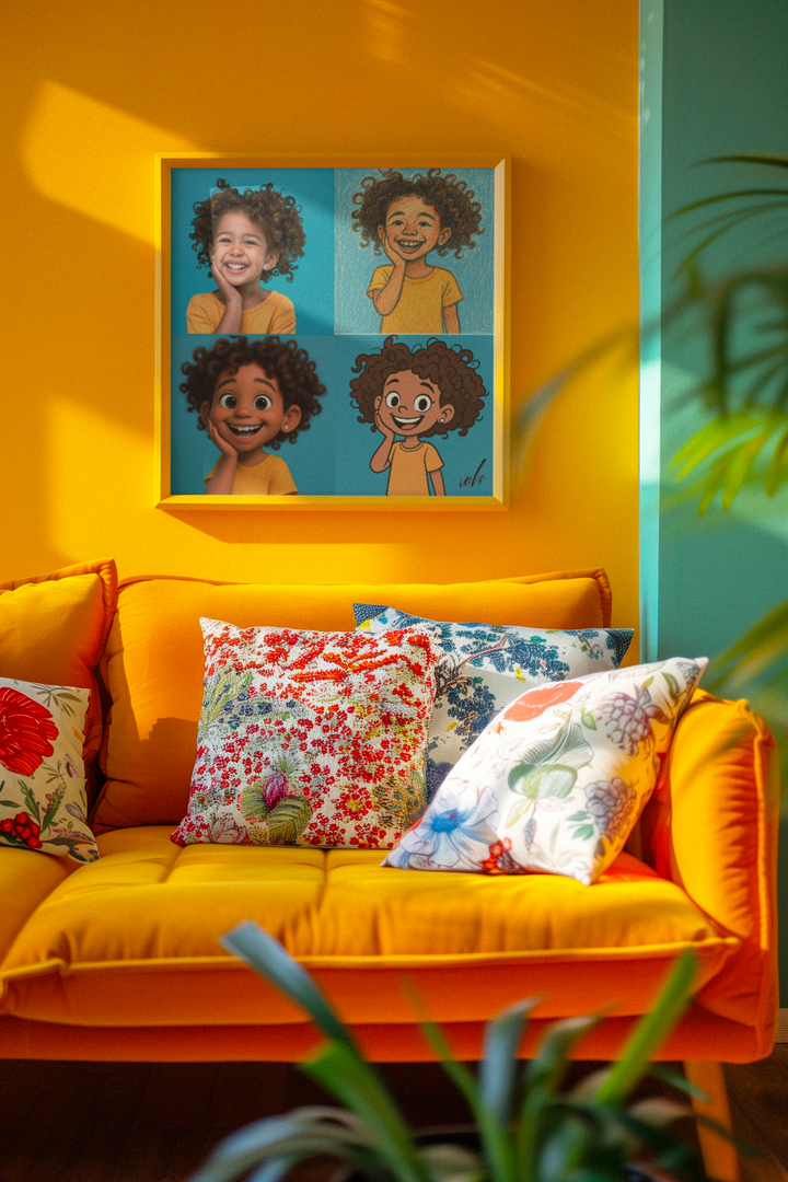 AI Kids Print 2D-3D Art Wall Sticker - Artwork
