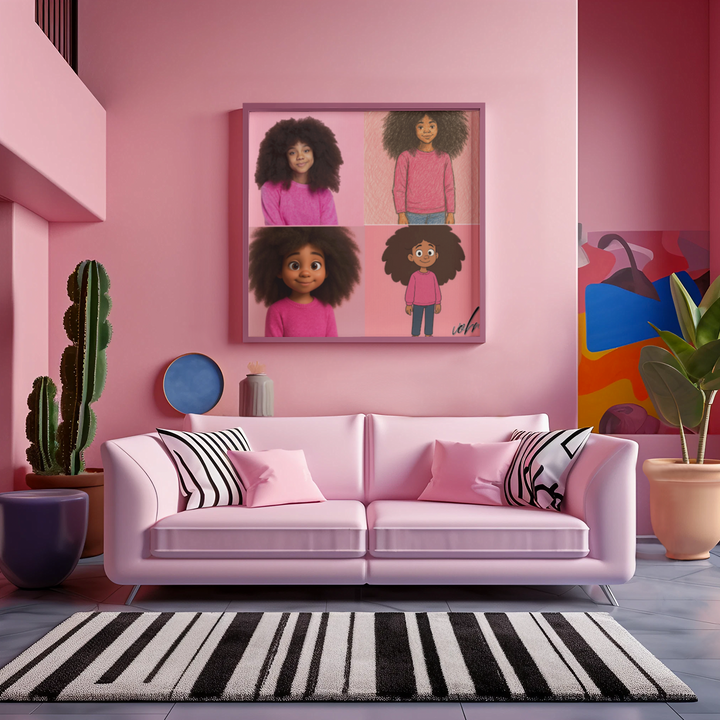 AI Kids Print 2D-3D Art Wall Sticker - Artwork