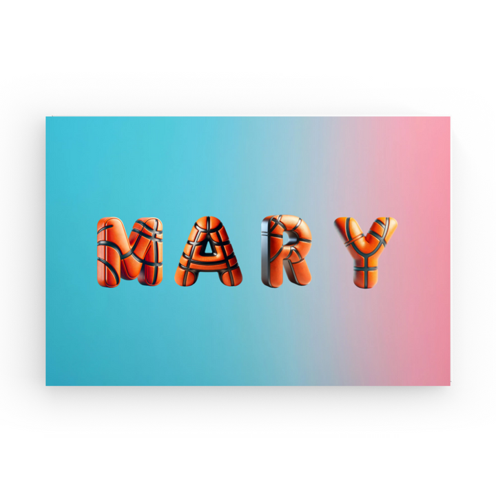 Basketball Style - Personalized Name Canvas Print