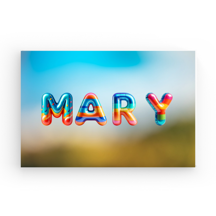 Beachball Style - Personalized Name Canvas Print