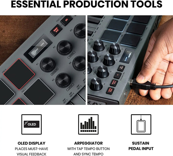 BeatCraft Mini Pro - 25-Key MIDI Powerhouse
