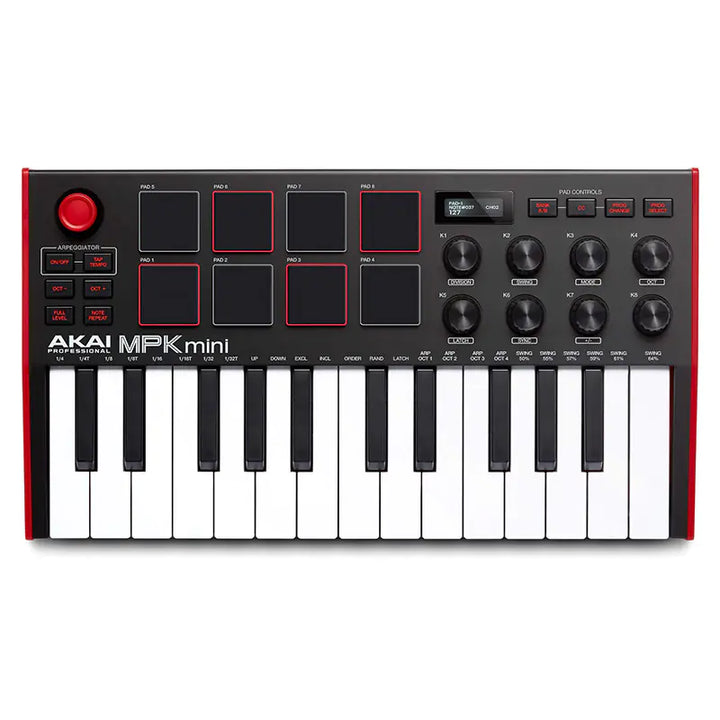 BeatCraft Mini Pro - 25-Key MIDI Powerhouse - Red
