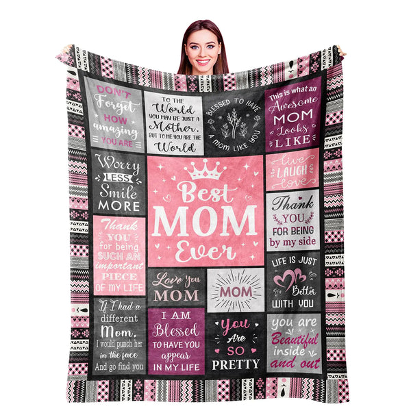 Best Mom Ever - Mom’s Embrace Soft & Warm Blanket 60’’x50’’ - Mom / 60’’x50’’