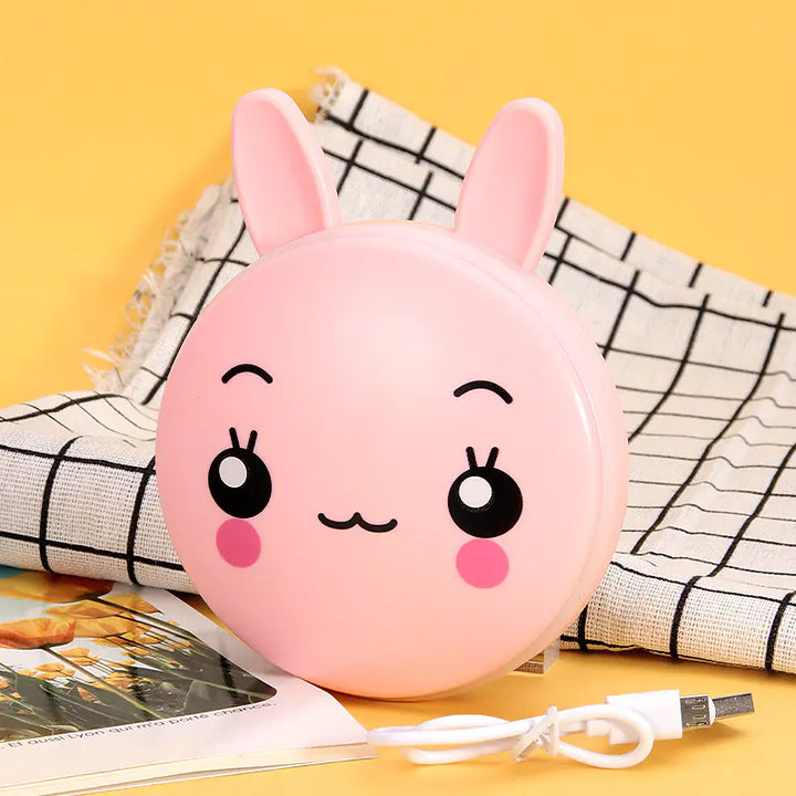 Bunny or Piggy Hug 2-in-1 Power Bank / Hand Warmer - Internet celebrity Small Fire Rabbit [pink] 8 hours fever