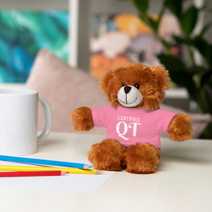 Certified QT Stuffed Animal - Cuddly Plush Bear with Adorable Tee - Accessories
