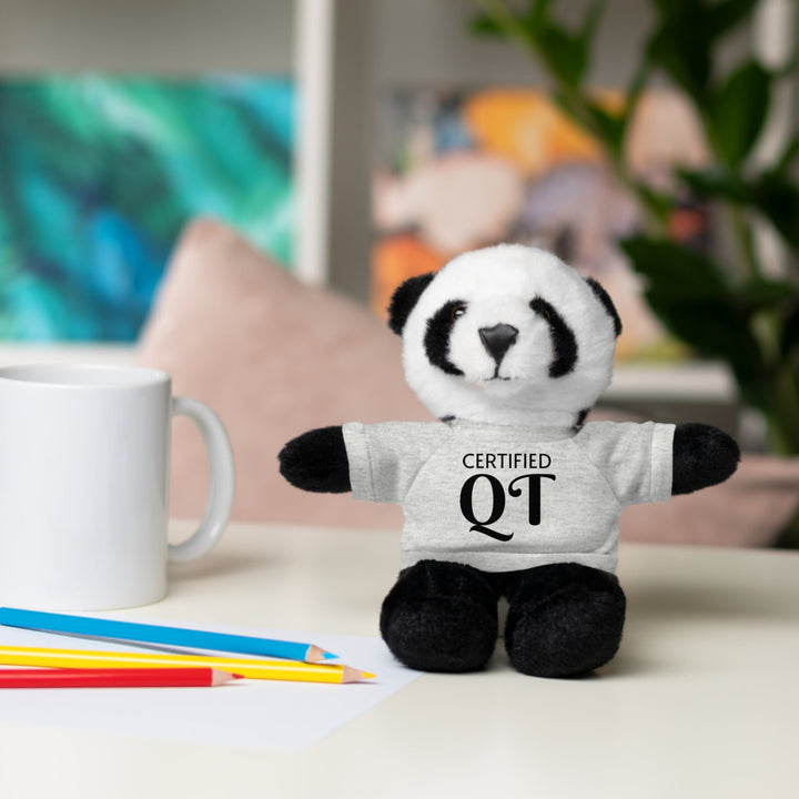 Certified QT Stuffed Animal - Cuddly Plush Bear with Adorable Tee - Accessories