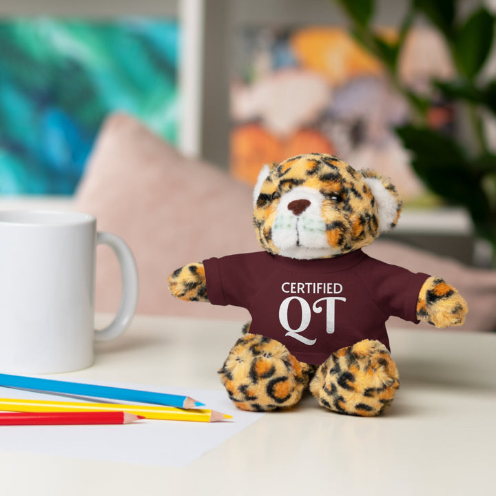 Certified QT Stuffed Animal - Cuddly Plush Bear with Adorable Tee - Accessories