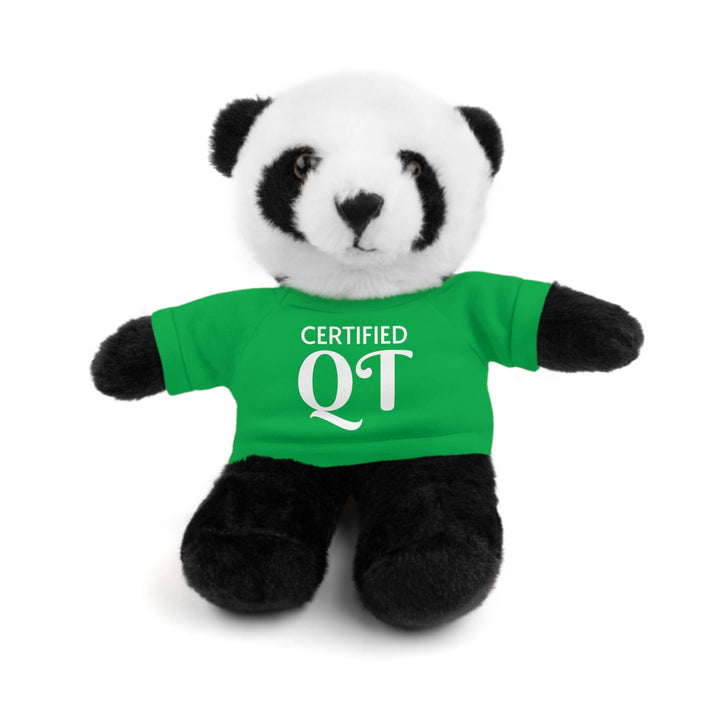 Certified QT Stuffed Animal - Cuddly Plush Bear with Adorable Tee - Irish Green / Panda / 8’’ - Accessories