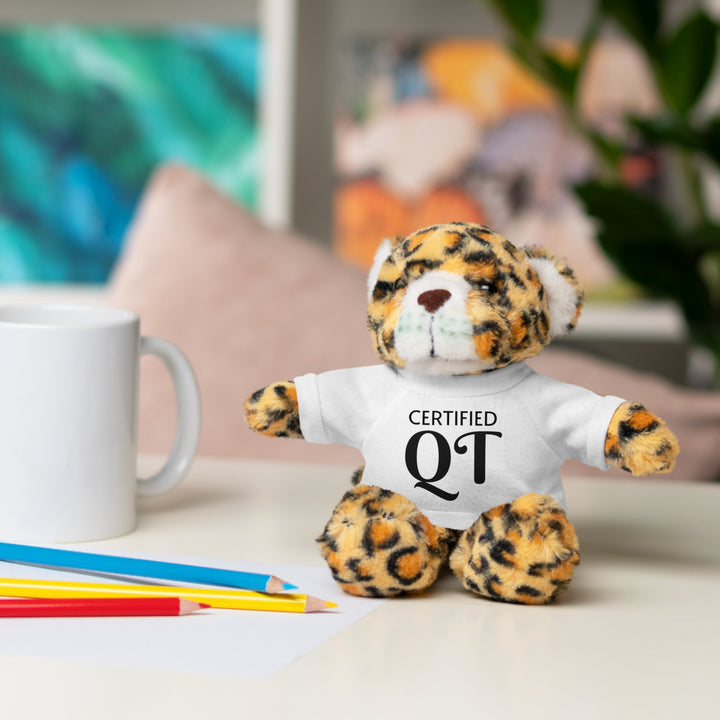 Certified QT Stuffed Animal - Cuddly Plush Bear with Adorable Tee - Accessories