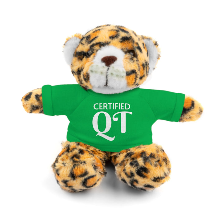 Certified QT Stuffed Animal - Cuddly Plush Bear with Adorable Tee - Irish Green / Jaguar / 8’’ - Accessories