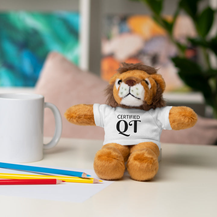 Certified QT Stuffed Animal - Cuddly Plush Bear with Adorable Tee - Accessories