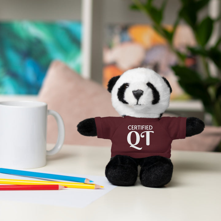 Certified QT Stuffed Animal - Cuddly Plush Bear with Adorable Tee - Accessories