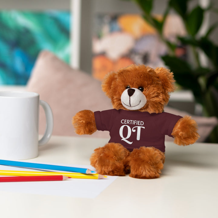 Certified QT Stuffed Animal - Cuddly Plush Bear with Adorable Tee - Accessories