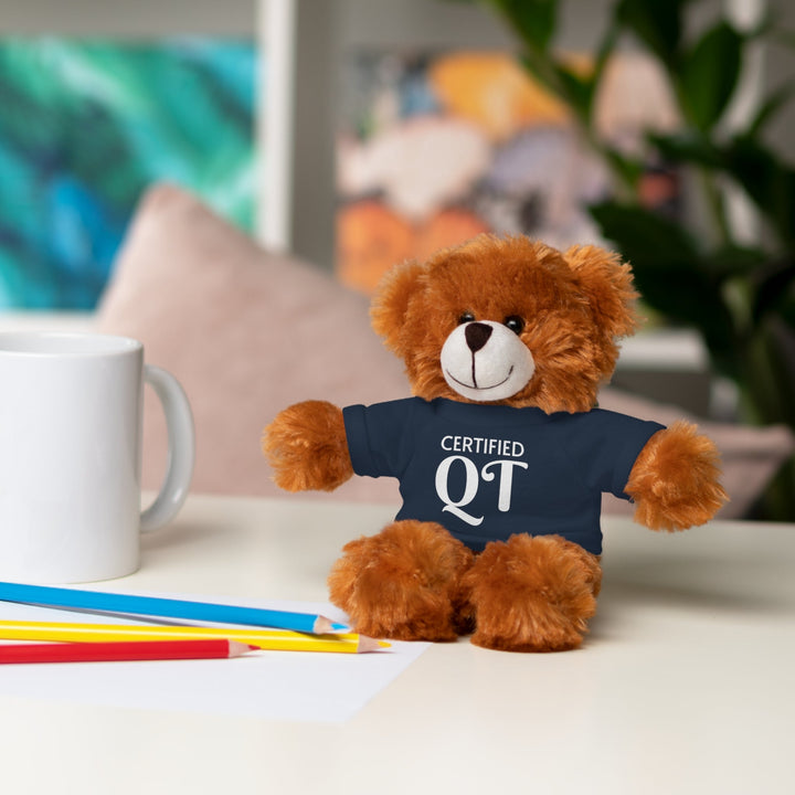 Certified QT Stuffed Animal - Cuddly Plush Bear with Adorable Tee - Accessories