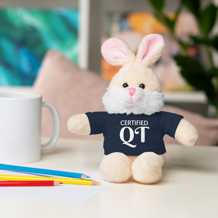 Certified QT Stuffed Animal - Cuddly Plush Bear with Adorable Tee - Accessories