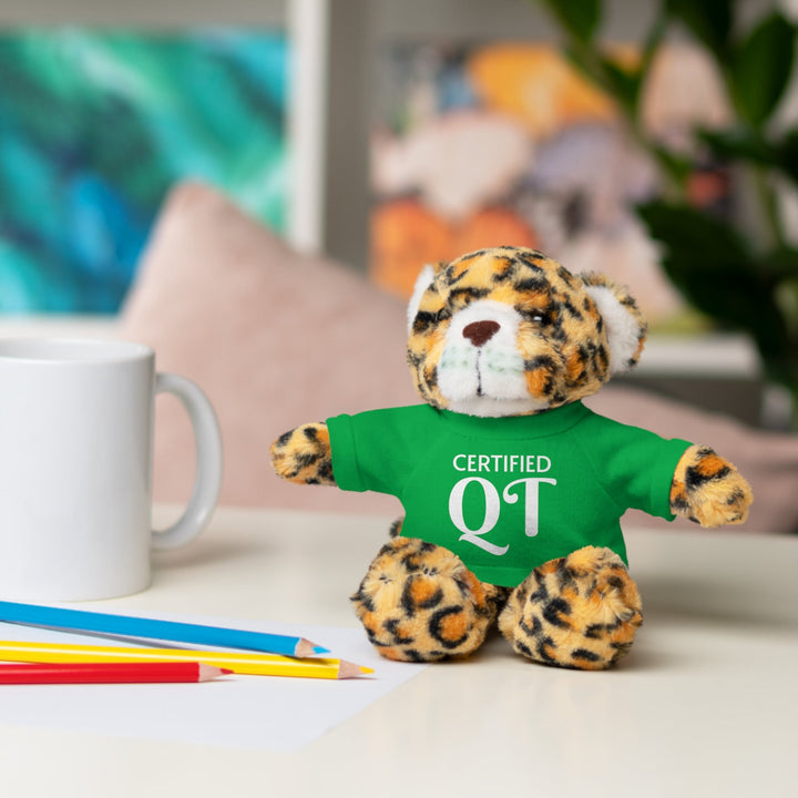 Certified QT Stuffed Animal - Cuddly Plush Bear with Adorable Tee - Accessories