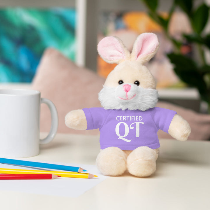 Certified QT Stuffed Animal - Cuddly Plush Bear with Adorable Tee - Accessories