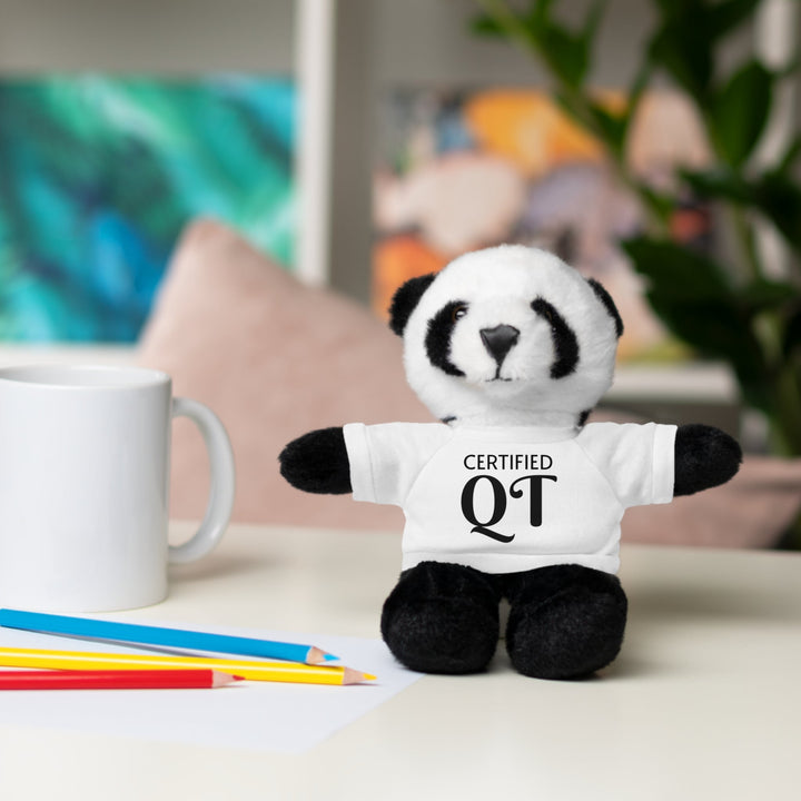 Certified QT Stuffed Animal - Cuddly Plush Bear with Adorable Tee - Accessories