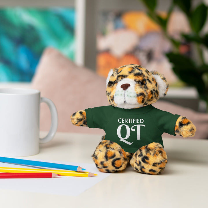 Certified QT Stuffed Animal - Cuddly Plush Bear with Adorable Tee - Accessories