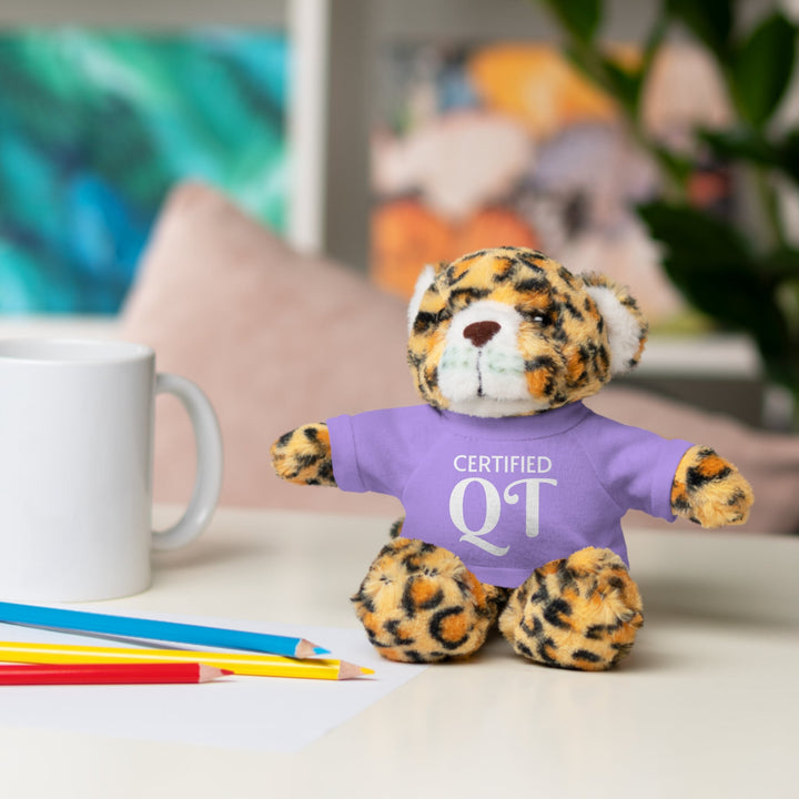 Certified QT Stuffed Animal - Cuddly Plush Bear with Adorable Tee - Accessories