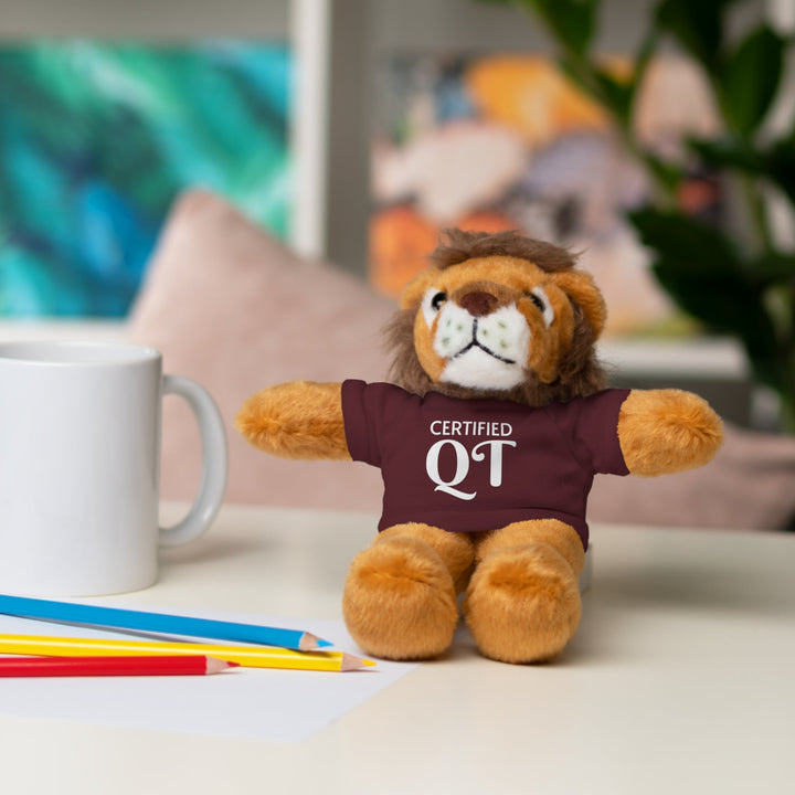 Certified QT Stuffed Animal - Cuddly Plush Bear with Adorable Tee - Accessories