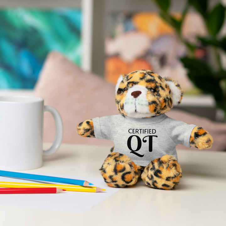 Certified QT Stuffed Animal - Cuddly Plush Bear with Adorable Tee - Accessories