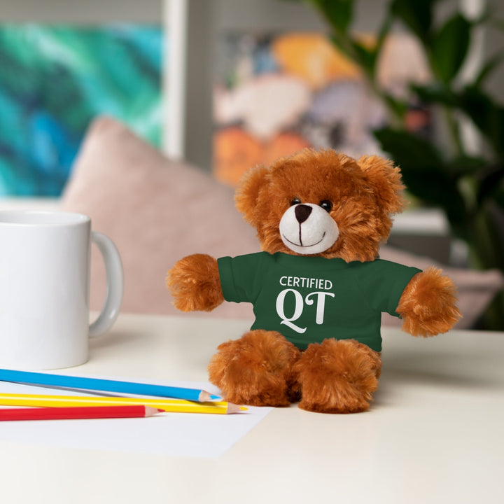 Certified QT Stuffed Animal - Cuddly Plush Bear with Adorable Tee - Accessories