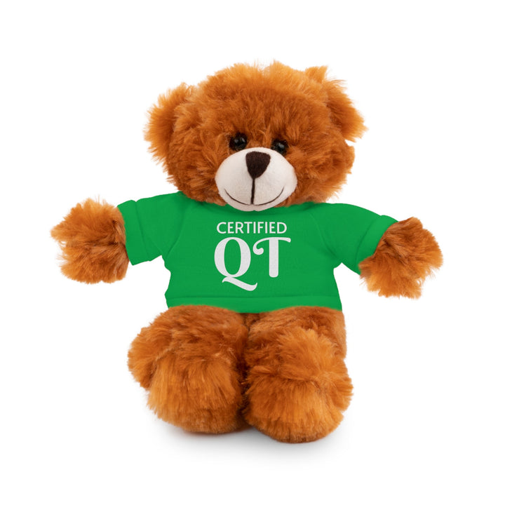 Certified QT Stuffed Animal - Cuddly Plush Bear with Adorable Tee - Irish Green / Bear / 8’’ - Accessories