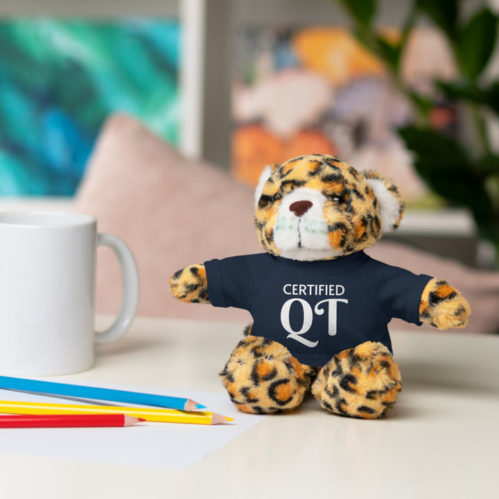 Certified QT Stuffed Animal - Cuddly Plush Bear with Adorable Tee - Accessories