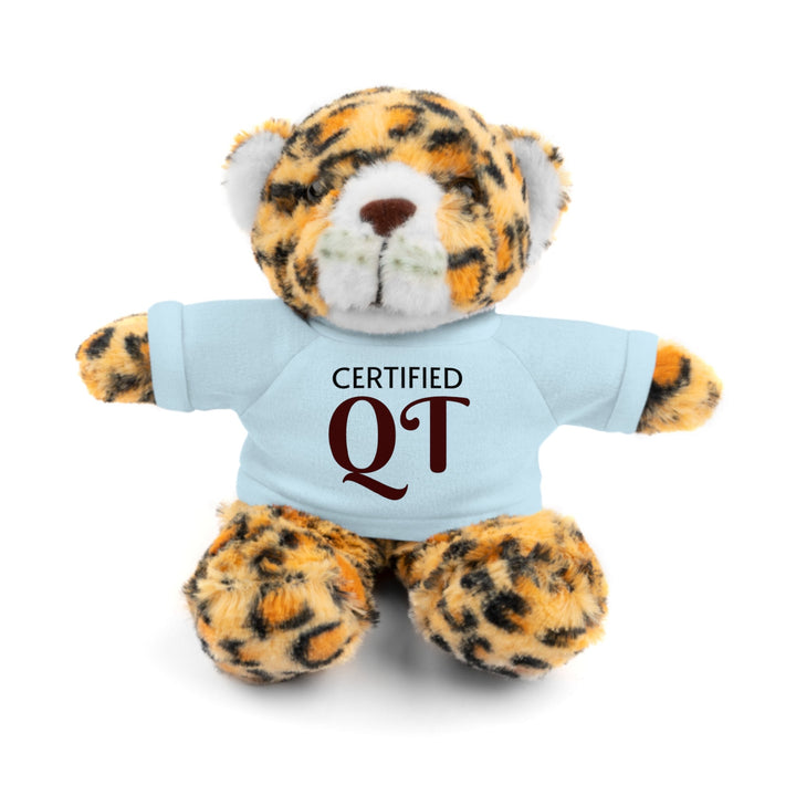 Certified QT Stuffed Animal - Cuddly Plush Bear with Adorable Tee - Ash / Lion / 8’’ - Accessories
