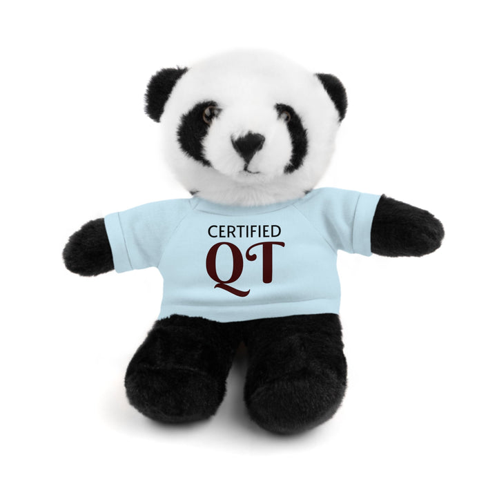 Certified QT Stuffed Animal - Cuddly Plush Lamb with Adorable Tee - Light Blue / Panda / 8’’ - Accessories
