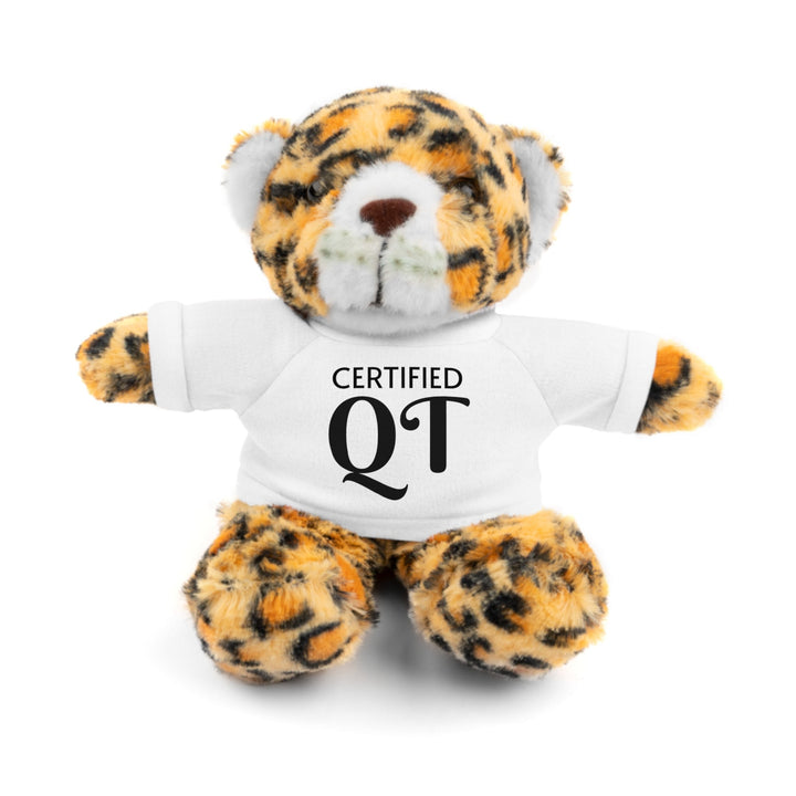 Certified QT Stuffed Animal - Cuddly Plush Lamb with Adorable Tee - White / Jaguar / 8’’ - Accessories