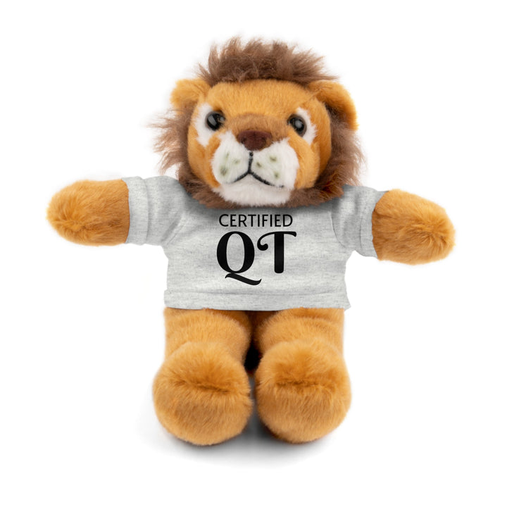 Certified QT Stuffed Animal - Cuddly Plush Panda with Adorable Tee - Ash / Lion / 8’’ - Accessories