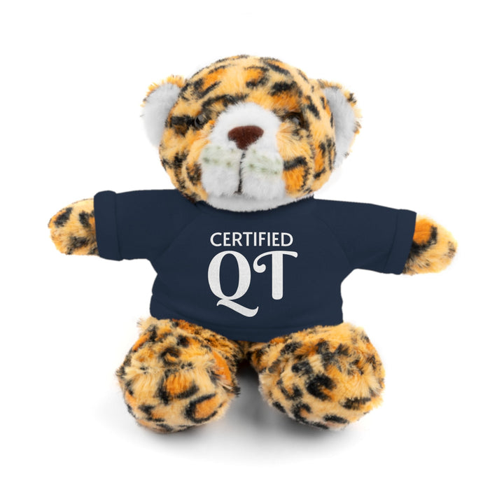Certified QT Stuffed Animal - Cuddly Plush Panda with Adorable Tee - Navy / Jaguar / 8’’ - Accessories