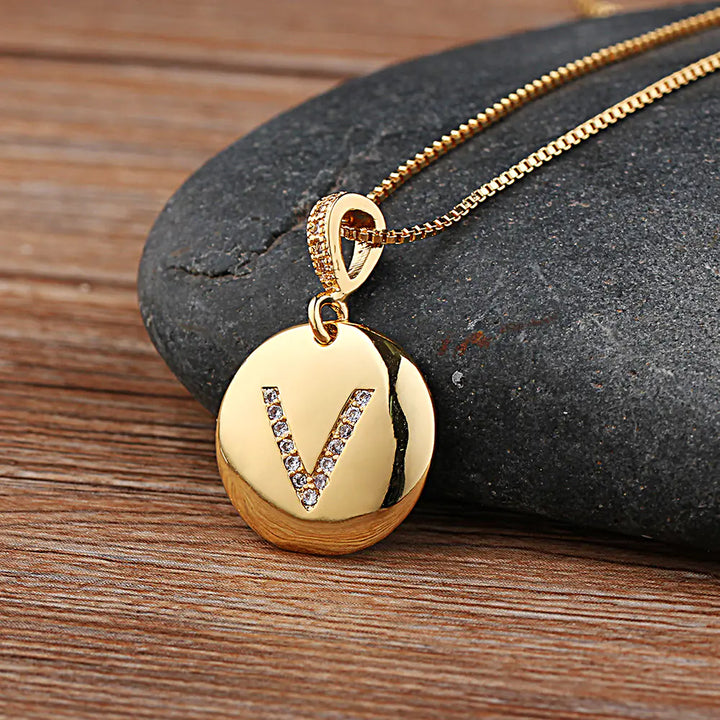 Chic Bronze Initial Magic Necklace for Girls