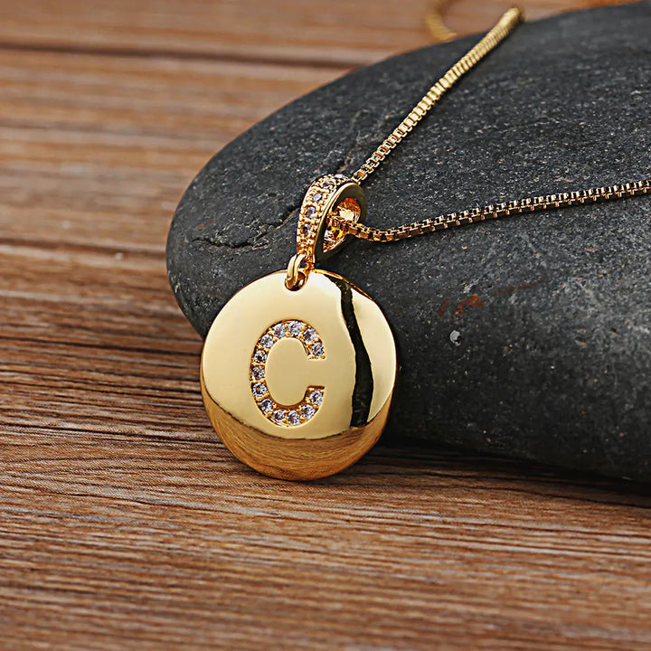 Chic Bronze Initial Magic Necklace for Girls