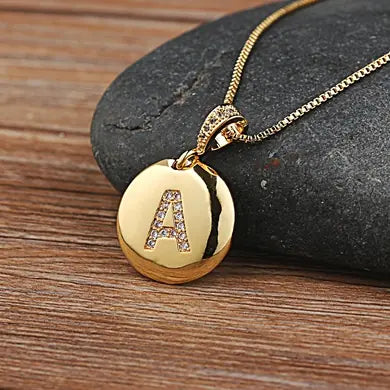 Chic Bronze Initial Magic Necklace for Girls