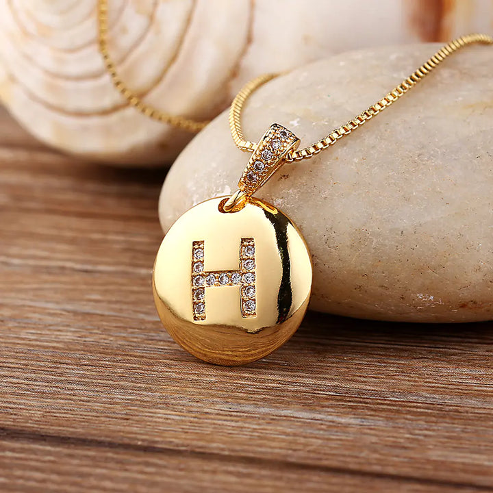 Chic Bronze Initial Magic Necklace for Girls