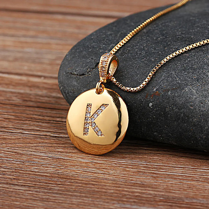 Chic Bronze Initial Magic Necklace for Girls