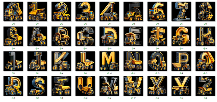 Construction Style - Personalized Name Canvas Print