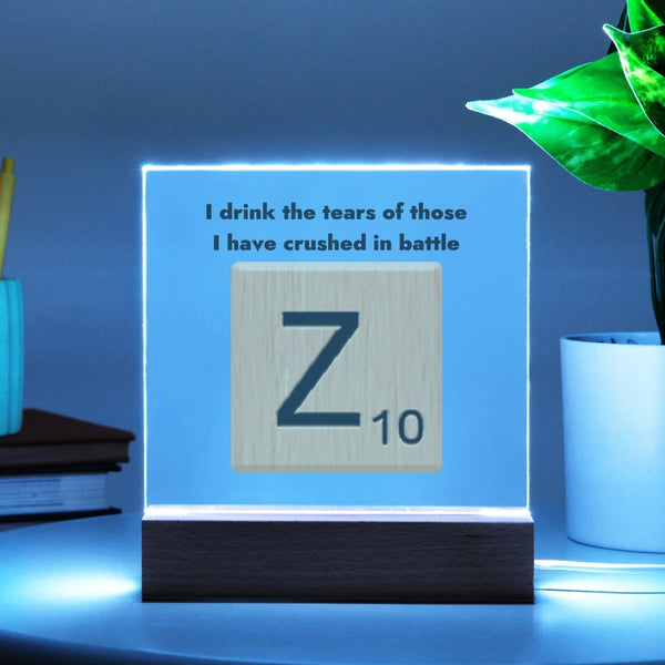 Crossword Tile Style - Letter USB / LED Acrylic Plaque - vo•hn