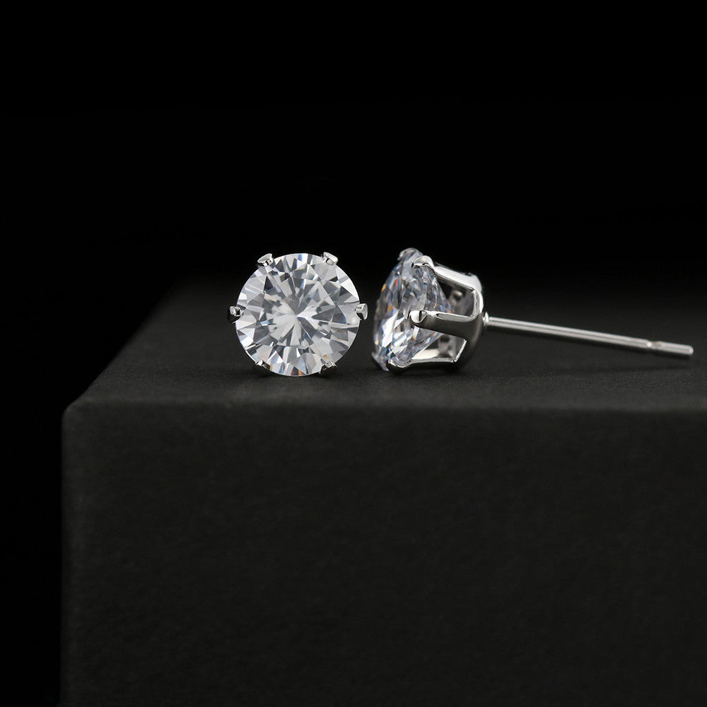 Cubic Zirconia Earrings - Elegant Sparkling Studs - vo•hn