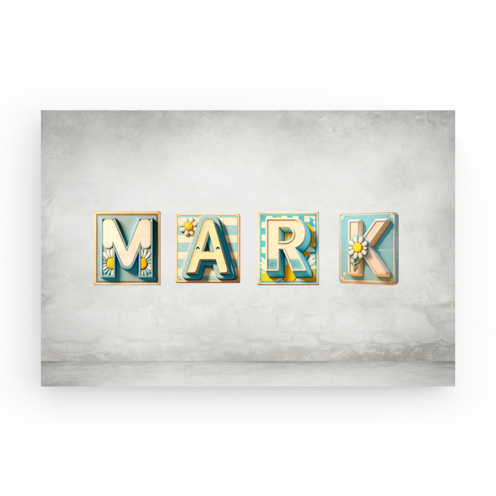 Daisy Style - Personalized Name Canvas Print